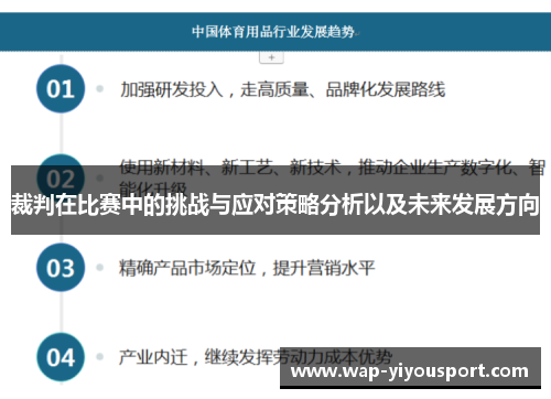 裁判在比赛中的挑战与应对策略分析以及未来发展方向